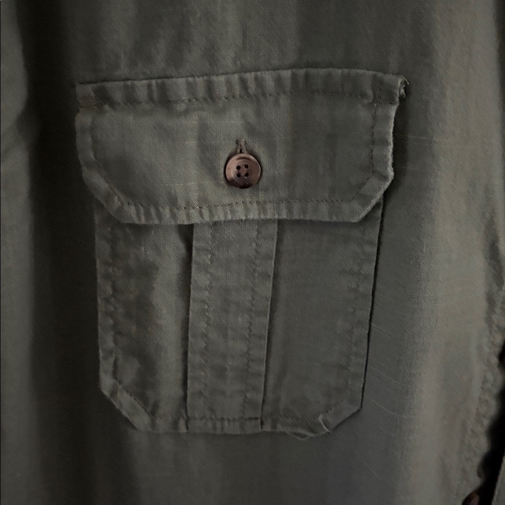 Croft & Barrow Olive Button-Up Shirt - Picture 4 of 5